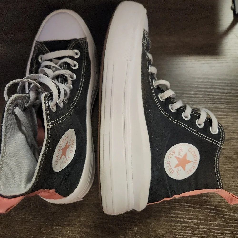 Converse Chuck Taylor All Star Move Platform High Top Sneakers Black Womens 8